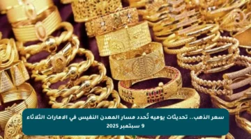سعر الذهب.. تحديثات يومية تُحدد مسار المعدن النفيس في الإمارات الثلاثاء 9 سبتمبر 2025